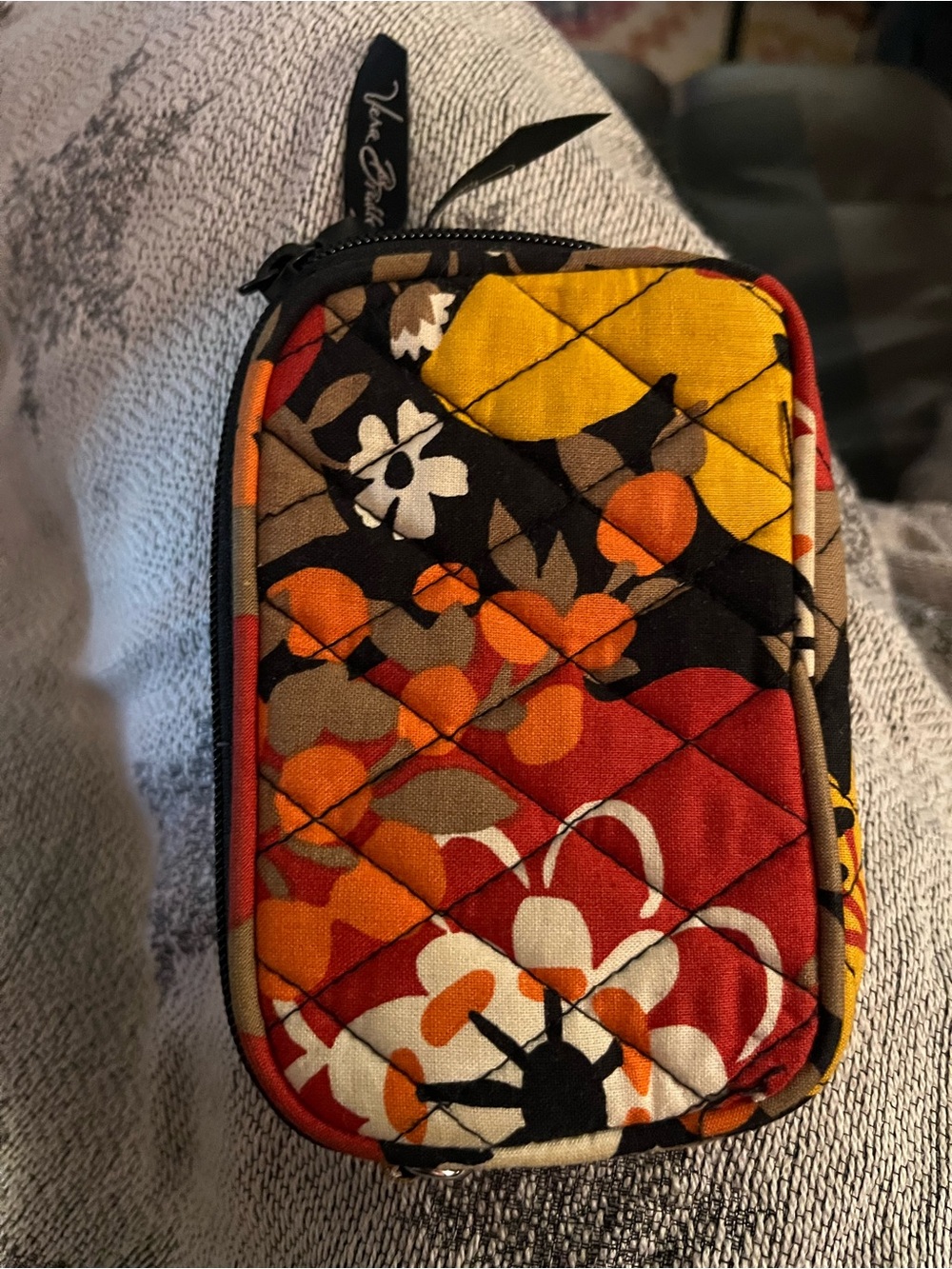 Vera Bradley Black & Cream Quilted Zip Pouch